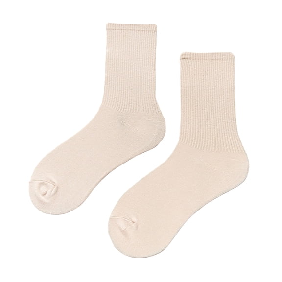 Womens Gifts Compression Socks for Women Low Cut Scrunch Thermal Non-Slip Running Winter Warm Wool Socks Beige