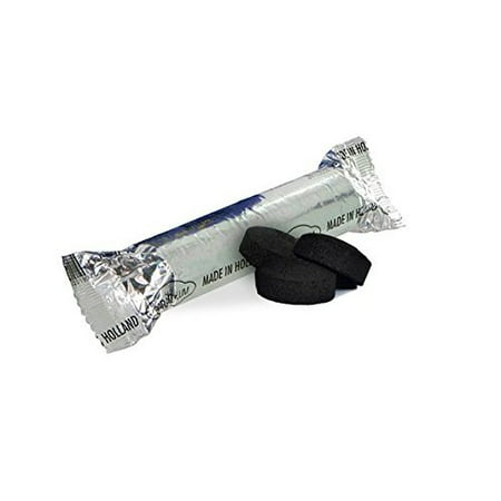 MIRACULUM 40MM CHARCOAL ROLL: SUPPLIES FOR HOOKAHS – 10pc roll of Quick-light shisha coals for hookah pipes. These Easy Lite coal accessories & parts are instant lighting when using a torch