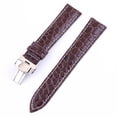 thumbnail image 4 of 12 14 16 17 18 19 20 21 22 24mm Pulsera De Cuero De Capa Superior Piel De Becerro Hombres Mujeres Universl Doble Prensa Automática Hebilla De Mariposa Pulseras, 4 of 4
