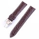 thumbnail image 4 of 12 14 16 17 18 19 20 21 22 24mm Pulsera De Cuero De Capa Superior Piel De Becerro Hombres Mujeres Universl Doble Prensa Automática Hebilla De Mariposa Pulseras, 4 of 4