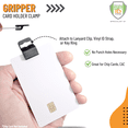 thumbnail image 3 of 10 Pack - Black Gripper Card Holder Clamps for Standard Thickness ID Badge, Smart Card, CAC, Chip or Swipe Card, Secure and Strong Hold by Specialist ID, 3 of 9