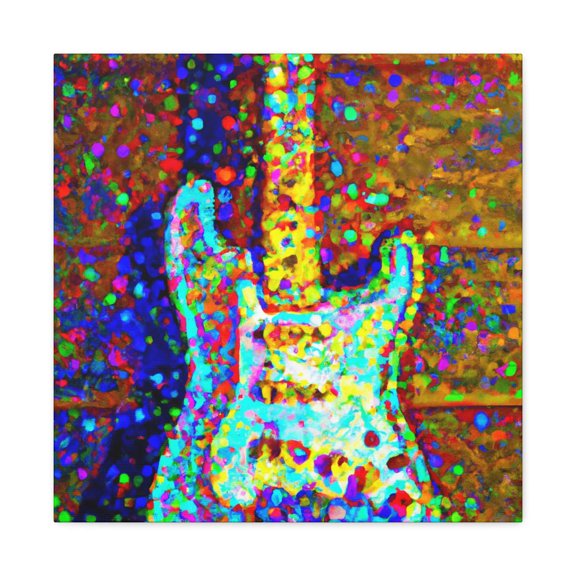 Fender in Pointillism - Canvas