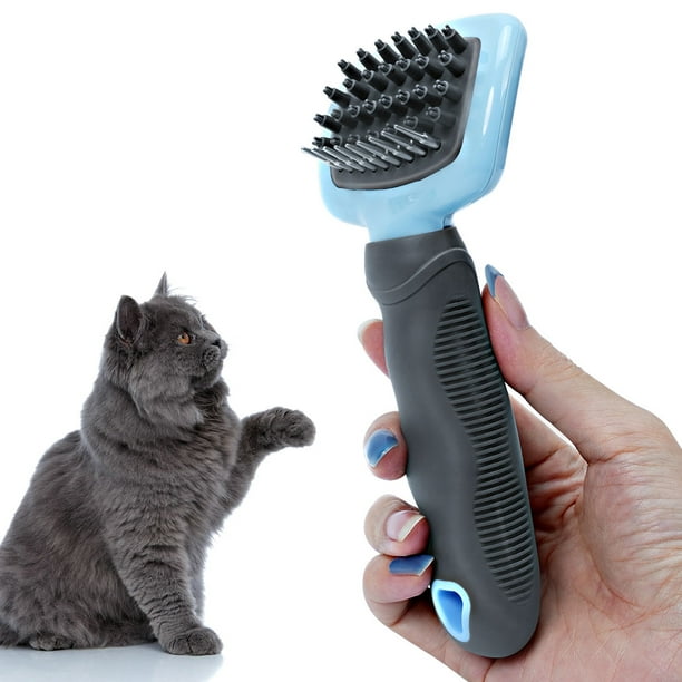 HICC GROOM! Pet Massage & Grooming Brush, Soft Rubber Bristles for Cats