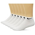thumbnail image 2 of NIKE Unisex Performance Cushion Low Rise Socks with Band (6 Pairs), White/Black, Large, 2 of 3