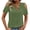 Green, variant on Women's Casual Short Sleeve Tops V Neck Button Up Loose Blouse Shirts Trendy Summer T-Shirts, Blue S