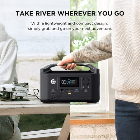 EcoFlow - RIVER Portable Power Station - Black