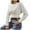 Beige, variant on HAiming Women Casual Crewneck Crop tops Solid color Long Sleeve Pullover shirts trendy soft loose Comfortable Blouse
