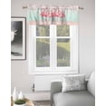 thumbnail image 2 of Pink Flamingo Kitchen Curtain Valances for Windows Farmhouse Short Curtains, Summer Tropical Flamingo Hawaii Animals Rod Pocket Valance Curtain for Bedroom Cafe Living Room 56"x16", 2 of 8