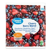 Great Value Cherry Berry Blend, Frozen, 48 oz in resealable bag