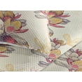 thumbnail image 3 of Ambesonne Magnolia Pattern Quilted Bedspread Set 3 Pcs, Flowers Delicate, King, Pale Peach Dark Coral, 3 of 4