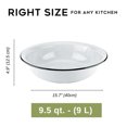 thumbnail image 6 of Novomoskovsjka Posuda White Enamel Basin 9.5 Qt (9 L) Enameled Steel Vegetable Basin Enamel Bowl Kitchen Mixing Basin Vintage Enamel Washing Basin, 6 of 8