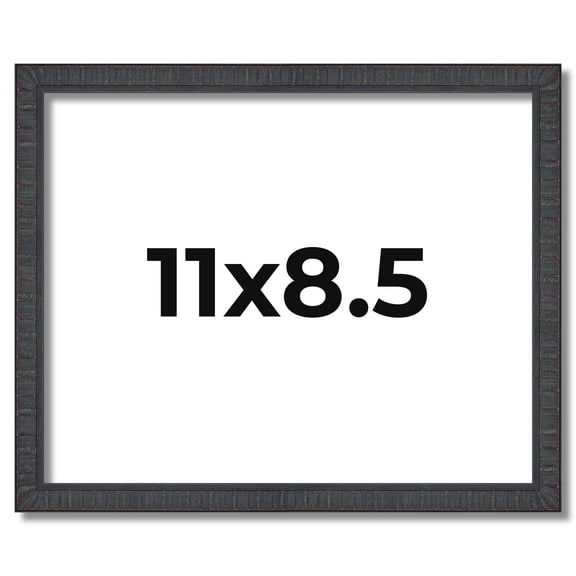 11x8.5 Frame Brown Picture Frame - Complete Modern Photo Frame Includes UV Acrylic Shatter Guard