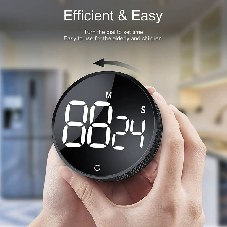 Digital Kitchen Timer For Cooking: Magnetic Countdown Timer With Large Led  Display, Adjustable Volume And Brightness, Easy To Use For Children Elderly