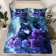 thumbnail image 2 of Castle Fairy Safari Wolf Crow Twin Sheet Sets for Boys Girls,Floral Rose Butterfly Bedding, 2 of 7