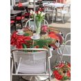 thumbnail image 4 of Outdoor Tablecloth with Umbrella Hole and Zipper, Christmas Round Table Cloth 60 Inch Waterproof Tablecloth, Red Cardinal Bird Poinsettia Pine Needles Plaid Picnic Table Cover for Patio Camping, 4 of 7