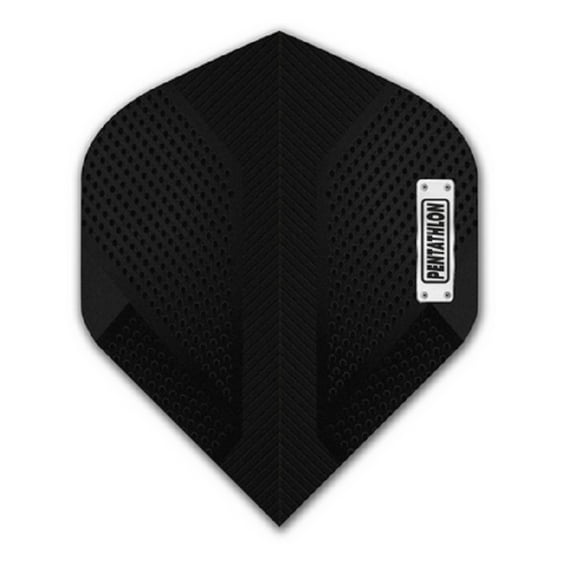 3 Sets (9 Flights) Pentathlon CARBON BLACK Standard Ex-Tough Dart Flights - 100 Micron