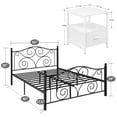 thumbnail image 7 of VECELO 3-piece Bedroom Set, Metal Platform Bed Frame and 2 Nightstand, Queen Size, 7 of 7