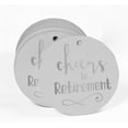 thumbnail image 2 of Inkdotpot Pack Of 100 Real Silver Foil Paper Tags Cheers To Retirement Favor Hang Tags, 2 of 6