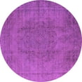 thumbnail image 1 of Ahgly Company Indoor Round Oriental Purple Industrial Area Rugs, 6' Round, 1 of 4