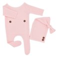 thumbnail image 2 of Krdevn Baby Photography Prop Footed Romper Button Overalls Hat Set, 2 of 5