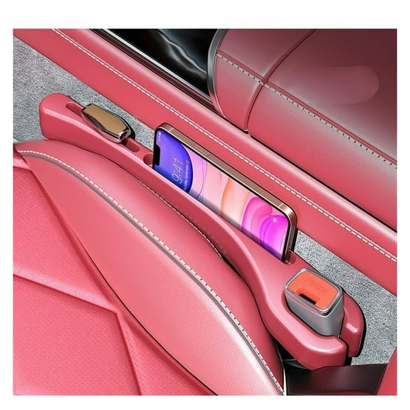 2PCS Car Seat Gap Filler,Gap Stopper Fill Gap Between Seat and Console,Built-in Recessed Storage Organizer,Universal for Most Cars Trucks SUVs to Stop Things from Dropping(Red)