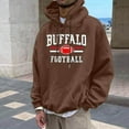 thumbnail image 2 of Men's Buffalo Football Hoodie Comfortable, Warm, and Stylish Pullover Sweatshirt with Front Pocket, 2 of 4