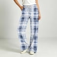 thumbnail image 5 of Kezqiaxn Women's Plaid Pajama Pants Fashion Elastic Waist Pj Bottoms with Pockets Loose Casual Lounge Pants Fashion Clothing Multicolor A XL, 5 of 7