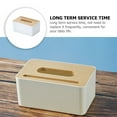 thumbnail image 3 of Miangastore Multifunction Tissue Storage Box White 1Pcs 8.1X4.9X3.7in, 3 of 9
