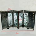 thumbnail image 3 of Luckyn 6 Panel Flower Bamboo Screen,Traditional Foldable Portable Room Divider,Plum Orchid, Bamboo and Chrysanthemum Partition Divider Privacy Screen Business Gift, 3 of 7