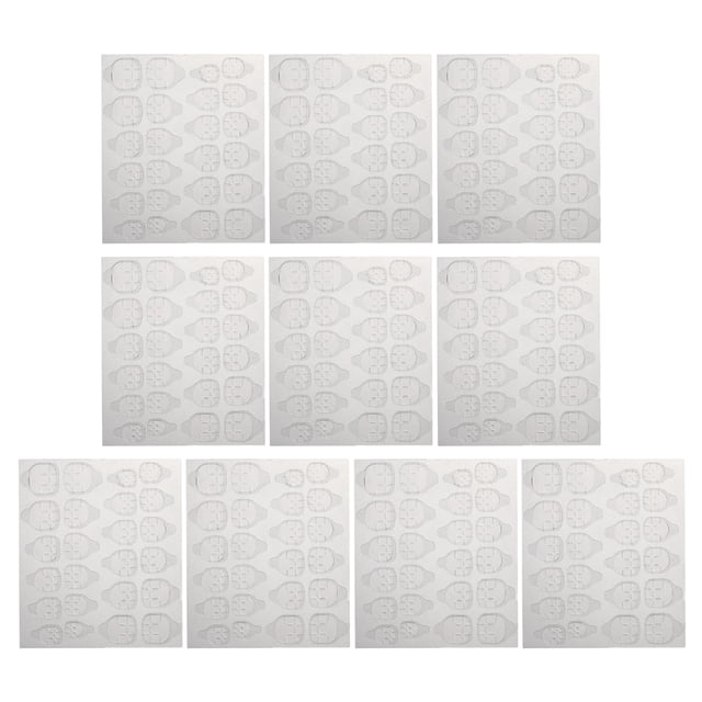 10 Feuilles d'Autocollants Jetables pour Ongles, Autocollants Adhésifs Transparents