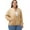 Gold, variant on Women's Plus Size Sequin Zip-Up Bomber Jacket with Pockets- 4X, Multicolor