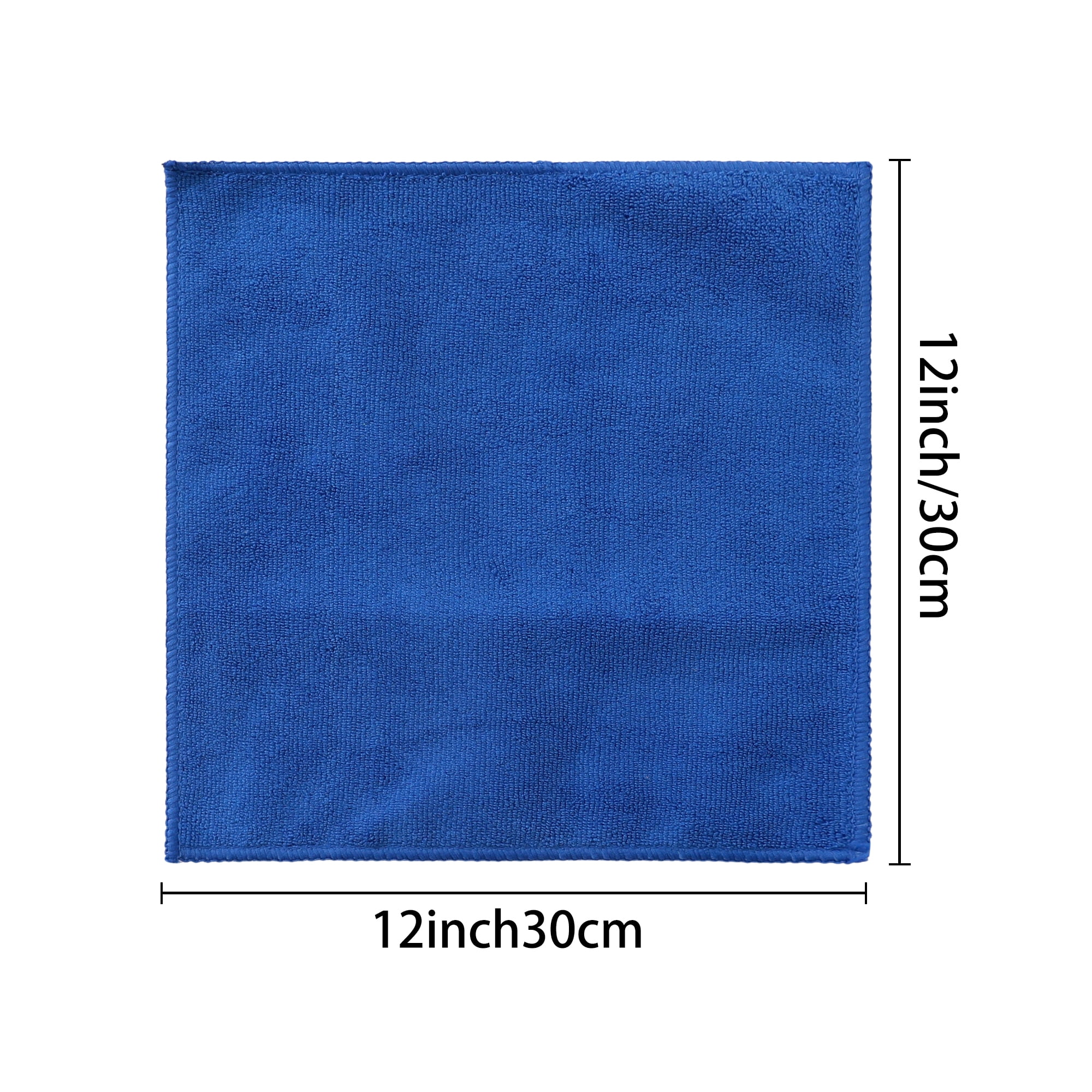 REGALWOVEN 10 Pack Kitchen Dish Towel Set Absorbent Microfiber Cleaning Cloths Blue 12' x 12'