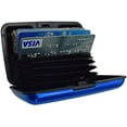 thumbnail image 3 of XINQIHANG 12 Slots Metal Cards Wallet Multi Pockets Aluminum Purse Credit Card Organizing Hard Case Holder for RFID Scan Protection (Blue), 3 of 5