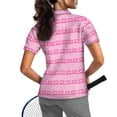 thumbnail image 2 of Whosucclay Pink Heart Stripes Golf Pullover, Lightweight Quick Dry Elastic Tennis Shirts for Outdoor Activities Fitness Travel 1/4 Zip Size Large, 2 of 10