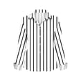 thumbnail image 5 of Striped Button Down Shirts for Women Striped Long Sleeve Collared Blouse Tops Business Office Oversized Boyfriend Blouses Collared Work Tops Shirt, 5 of 5