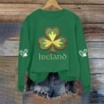 thumbnail image 4 of Ailaofu St Patricks Day Sweatshirt Women Crewneck Long Sleeve Shamrock St. patricks Shirts Tees Soft Comfy Casual Sweatshirts Tops, 4 of 4