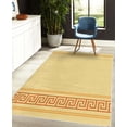 thumbnail image 4 of Abstract Decorative Rug, Simplistic Classic Greek Inspired Pattern in Monochrome Design, Quality Carpet for Bedroom Dorm and Living Room, 6 Sizes, Beige and Orange, by Ambesonne, 4 of 4