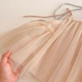 thumbnail image 6 of Girls Layered Tulle Dress A-Line Beige Dress Girls Sleeveless Princess Butterfly Wings Princess Dress Girls Mardi Gras 2T, 6 of 7