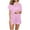 Pink, variant on HUJlwoi Women Printed Pajama Sets Classic 2 Piece Pj Sets Button down Pocket Shirts Lounge Sets Short Sleeve Sleepwear with Shorts