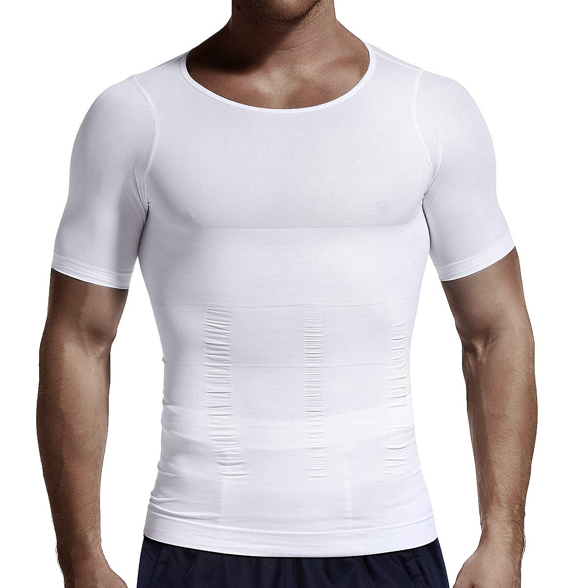 Mens Slimming Compression Gynecomastia Shirt for Man Boobs Male Breast Vest Tank 