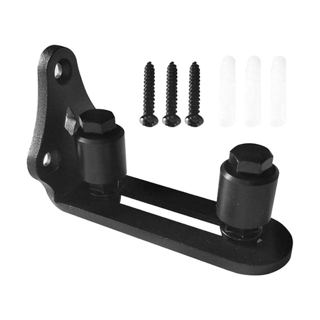 veasfak Guide de Porte de Grange Rouleau de Fenêtre Silencieux Noir pour Intérieur Bureau Maison