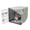 thumbnail image 5 of Floral Dog Crate Cover, Close up View of Burgeoning Flowers and Leaves on Branches, Easy to Use Pet Kennel Cover Small Dogs Puppies Kittens, 7 Sizes, Pale Blue Pastel Green, by Ambesonne, 5 of 6