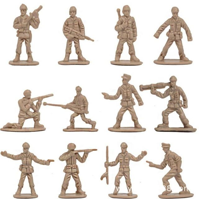Figura de acción de soldados, modelo de escena del ejército, mini soldados de plástico, juguete para niños