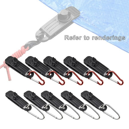 Lot De 12 Clips De Bâche En PA – Pinces Crocodile Avec Vis Moletée, Pour Bâches, Auvents, Couvertures De Bateau Et Piscine