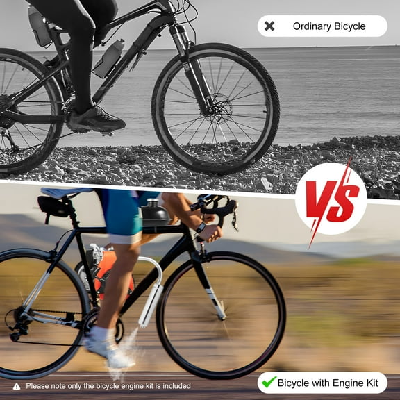 49cc 4-Stroke Bike Engine Motor Kit – Air-Cooled OHV, Pull Start Petrol Conversion for 26-28" Bikes & ATVs, 27-32 MPH Speed, Complete Mounting Kit Included