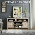thumbnail image 6 of Costway 59'' Farmhouse Sliding Double Barn Door TV Stand Console for TVs up to 65'' Maple, 6 of 11