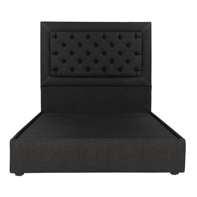 Base Cama Dicasa con Cabecera Queen Size Mary Negro