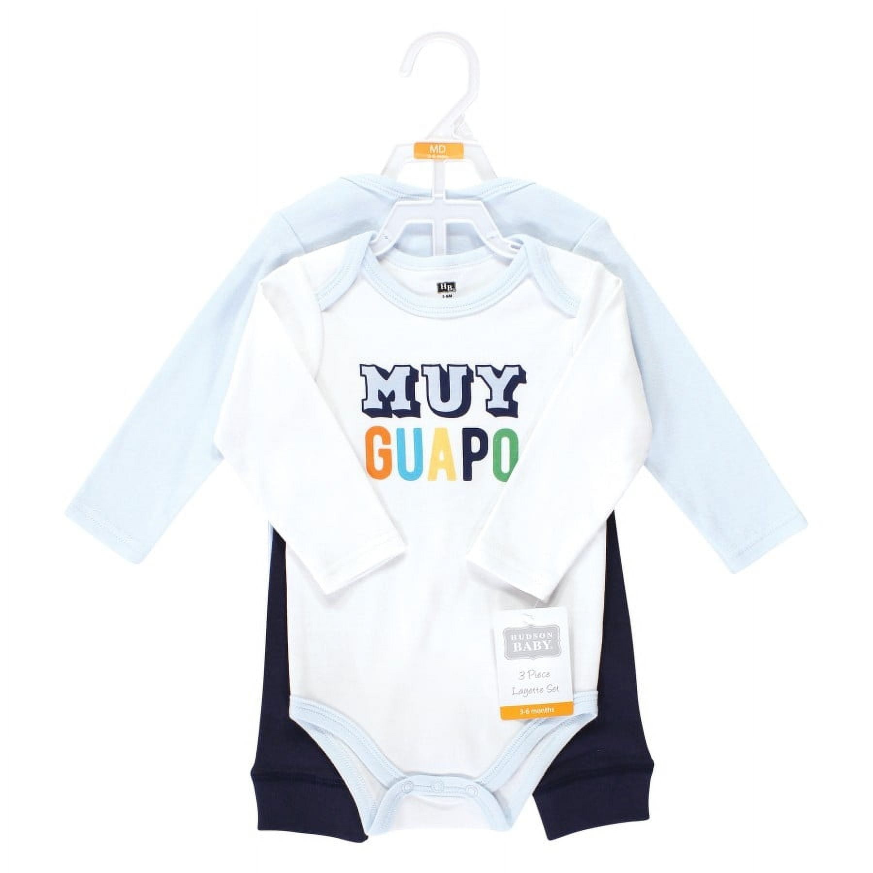 Hudson Baby 2 Cotton Long Sleeve Bodysuits and Pant Set, Preemie - 24 Months