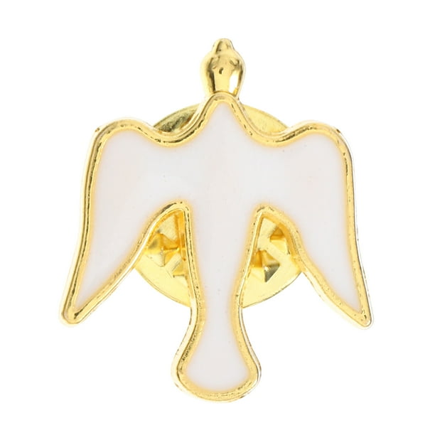 Broche de paloma cristiana, broche de oración, broche de paz, alfileres de Espíritu Santo, alfiler de paloma de fe espiritual para accesorios religiosos conmemorativos