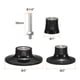 thumbnail image 2 of Uxcell 3-Pack 1" 2" 3" Soporte de Disco Pad de Cambio Rápido Discos 1/4" Mandril para Amoladora de Disco de Lijado, Negro, 2 of 7